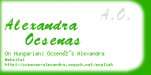 alexandra ocsenas business card